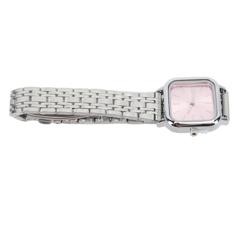 Women Quartz Watch Alloy Steel Strap Stylish Waterproof Ladies Square