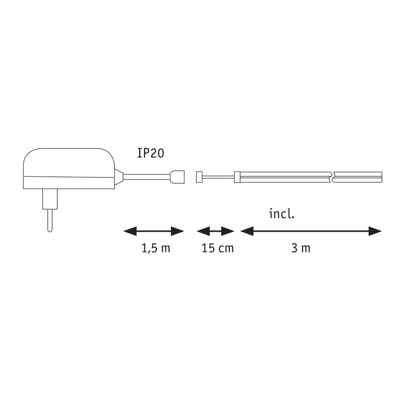 Paulmann 78862 SimpLED LED Strip Full-Line COB Complete Set 3