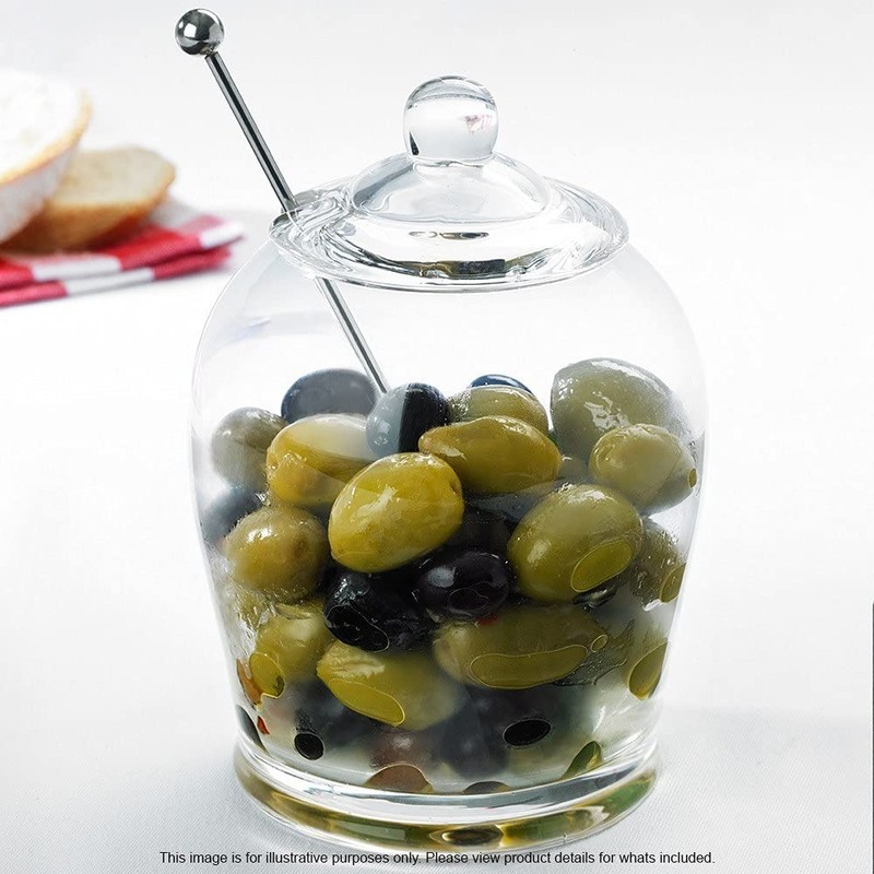 Davis & Waddell Olive Jar with Spoon, 10 x 10