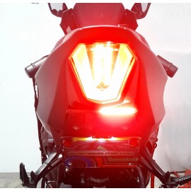 Sportbike Lites GSX-R1000 2017-2024 Fender Eliminator w/ Red LED Turn Signal Light Bar - Clear