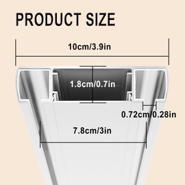 Double Row Curtain Track, Silent Heavy Duty Curtain Track Rail Ceiling Mounting, Aluminum Alloy Drape Rail for Bedroom, Living Room, Hospital (White, 118.1in/300cm)