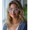 VISOONE Stylish Oversize Trendy Blue Light Blocking Glasses TR90 with