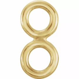 Le Suq 14K Solid Yellow Gold 7x3.5mm Closed Double Jump Ring 20ga Chain Ends 2mm ID