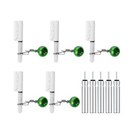 DONGKER 5 PCS Fishing Glow Sticks,Night Fishing Alert Glow Stick LED Fishing Pole Light with Bells for Fishing Rods (0.5-2.8mm Rod Tip)