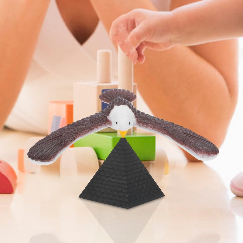 BESTonZON Balance Eagle Ornaments Plastic Balancing Eagle Tabletop Balance Bird