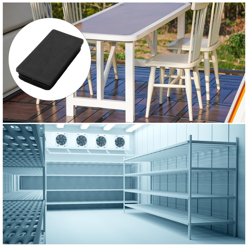 METALLIXITY 10pcs Rectangle End Caps (100x50mm) Plastic Rectangle Tube Insert