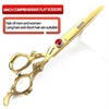 Gold 6/78/9 Inch Professional Haircut Scissors, Multifunctional Haircut Scissors Set