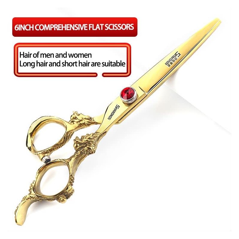 Gold 6/78/9 Inch Professional Haircut Scissors, Multifunctional Haircut Scissors Set