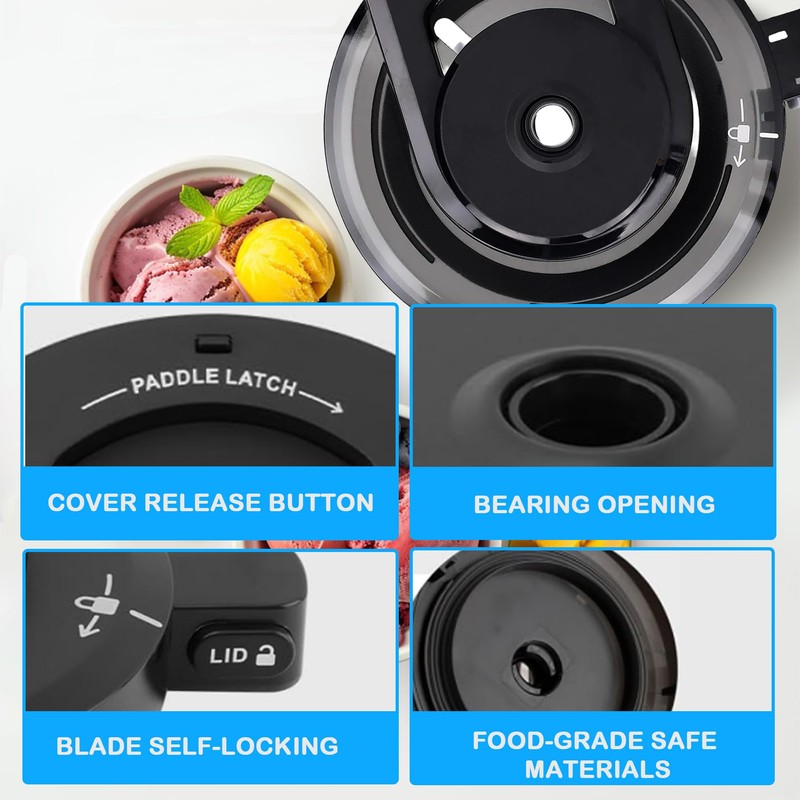 Workkeep Outer Bowl Lid for Ninja NC301 Ice Cream Maker,