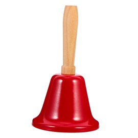 Operitacx Christmas Bells Hand-Held Christmas Hand Bell Teaching Bell in Call Bell Home Table Decoration Rustic Bells School Bell with Handle Pet Multicoloured Child Wood