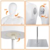SHAREWIN Male Mannequin with Metal Stand Adjustable Plastic Half Body
