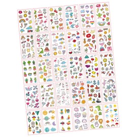 BIUDECO Temporary Body Stickers 60 Sheets Safe Pvc for Boys and Girls Decals Cartoon Shapes Party Favors