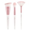 Highlight & Contour Luvia Brush Set, 3 Cosmetic Brushes in