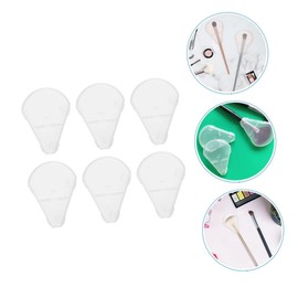 Ipetboom 6pcs Highlighter Brush Protector Cover Makeup Protective Lid for Fan-shaped Brushes Convenient and Accessories for Beauty Tools
