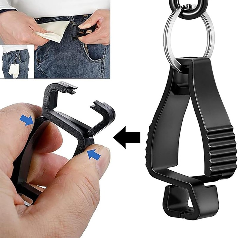 LUYING Glove Holder, One Side Carabiner Type, Glove Clip, Glove