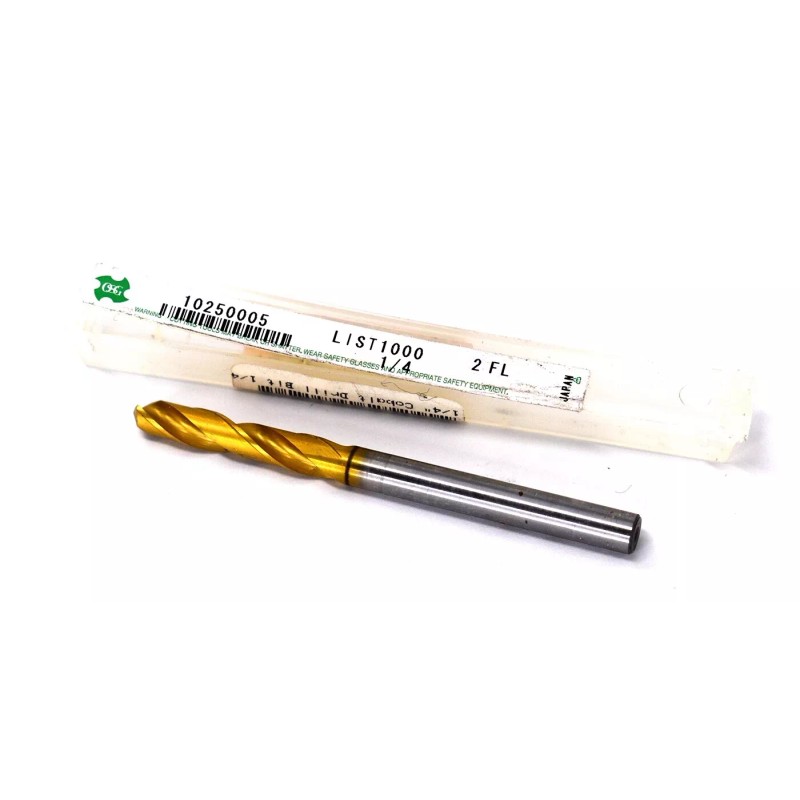 OSG 10250005 Stub Drill Bit: 0.25" Diam 130deg Cobalt HSS