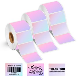 WONLABEL 1.57x1.18 (40x30mm) Thermal Labels for T50M/M110/M108/M220/M260 Label Makers, Self-Adhesive Stickers Thermal Printer Labels for Small Business Barcode & Packaging, 690pcs/3Roll, Dreamy Purple