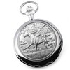 Engraved 50th Birthday Pewter Horse Racing Feature Pocket Watch and
