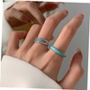 SAFIGLE 2pcs Rings Aesthetic Adjustable Rings Women Fashion Jewelry Birthday