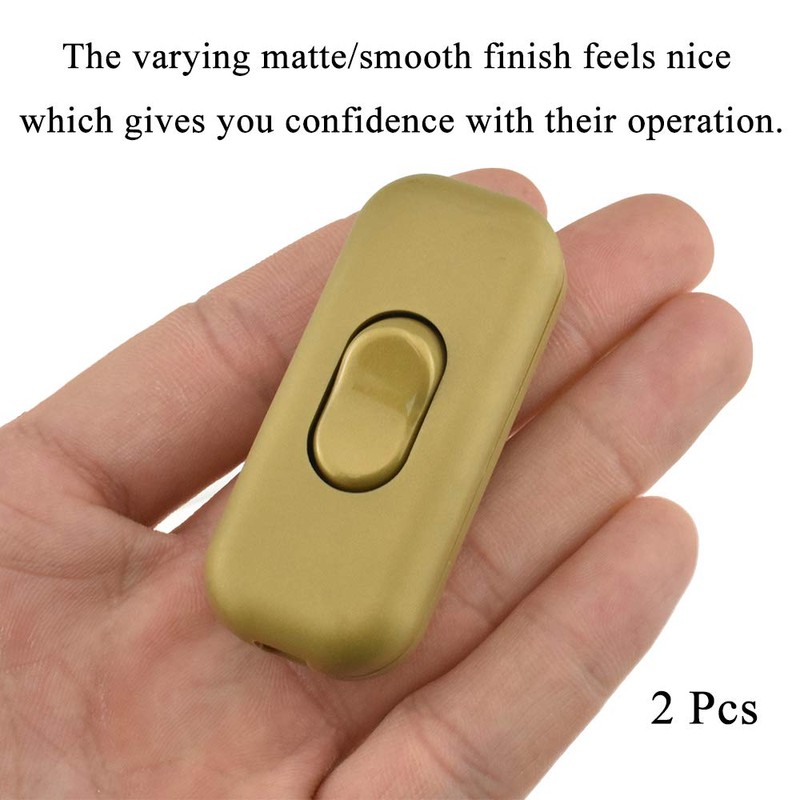 HAHIYO 6A 250V Inline Cord Switch Rocker Button Double Pole