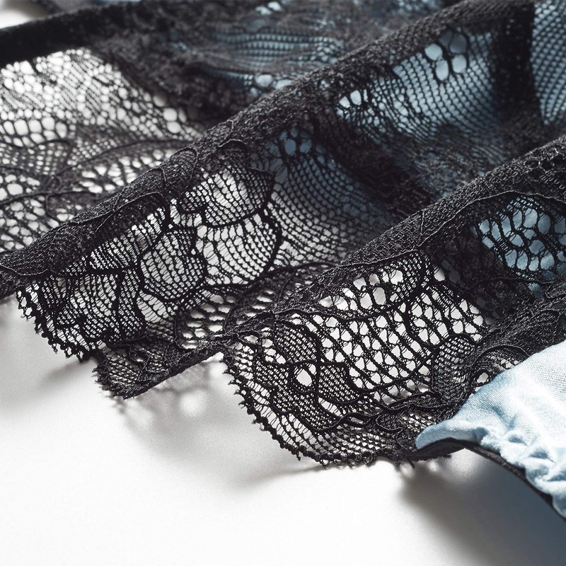 SilRiver Bragas de satén de seda para mujer, ropa interior
