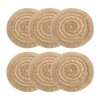 HARFINGTON 6pcs Round Braided Placemats 4" Non-Slip Round Table Mats