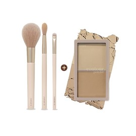 Etude Studio Shadow Shading + 3-Piece Brush Set / Shading / Enhancing Face Contours - No. 3 Relight + Jaw. Eye. Nose Brush / 에뛰드스튜디오 그림자 쉐딩 + 브러쉬 3종 세트 /쉐이딩 /얼굴윤곽 살리기 - 3호 재조명 + 턱. 눈. 코 브러쉬
