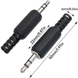 LUORNG 10PCS 3.5mm Replacement Repair Plug Jack, Wire bonding, Stereo Channel, Audio Plug, Stereo Plug 3.5mm Solder Type DIY Audio Cable Connector for Headphone Headset Earphone Cable Repair