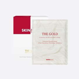 Skinbolic The Gold Mask 25g / 스킨볼릭 더 골드 마스크 25g X 10매, 멀티 리프팅, 얼굴팩 팩마스크, 순한 미백 마스크팩