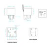 3pcs DC12V 80A LED Flasher Relay Waterproof Shockproof 5‑Pin Car