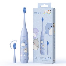 ORDO Squishmallows Toothbrush, Sonic Battery Toothbrushes for Kids, Soft Bristles, Extra Brush Head Inc, Gift for Kids Aged 4 Years and Up, Battery Included, Samir