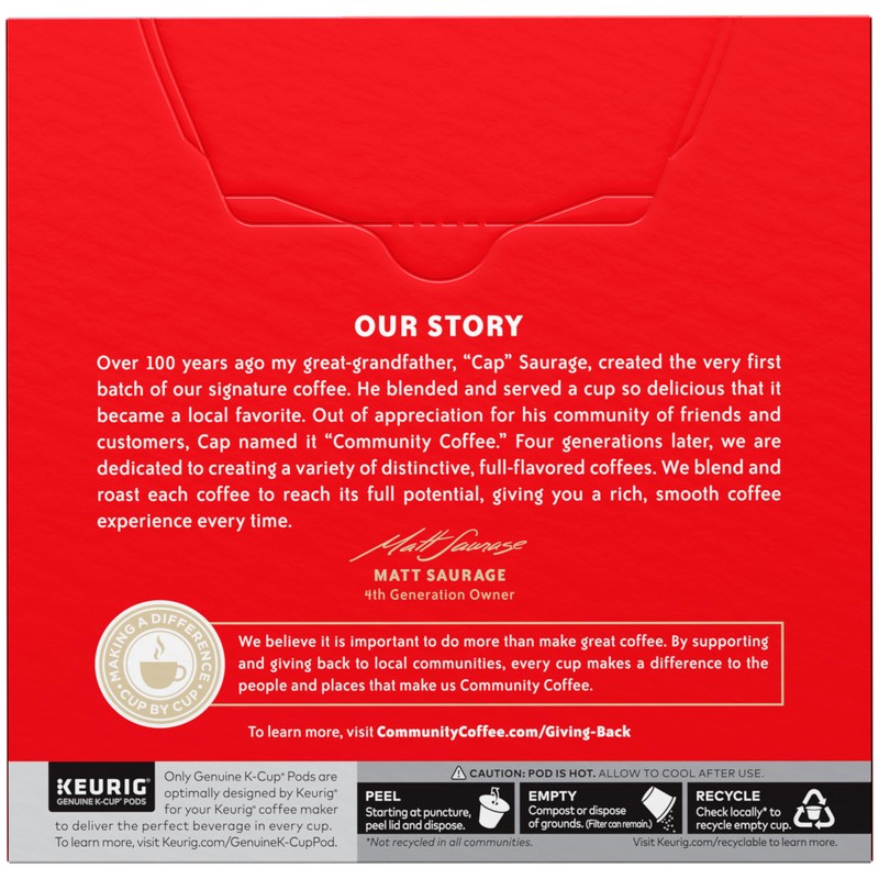 Community Coffee Breakfast Blend Medium Roast Single Serve Keurig K-Cup