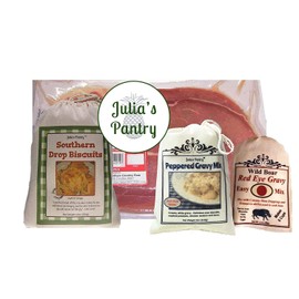 Country Ham Premium Center Slices 8oz,, Complete Biscuit Mix and Southern Gravy