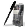 Set 12 Plumas Borrables Crown 4370-A Boligrafo Lapicero Color Negro