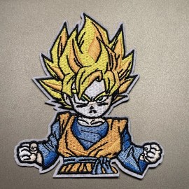 Dragon Ball Z Goten Super Saiyan Embroidered Iron On Patch 4x3.5 Inch