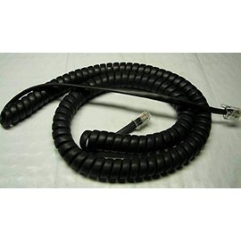 DIY-BizPhones 10-Pack of Charcoal Black 12 Ft Handset Cord Compatible with Sangoma Phone SGM S205 S300 S400 S405 S500 S700 S705 Zultys 33G 33I 35G 37G Ubiquiti Atcom Receiver Curly Coil Lot