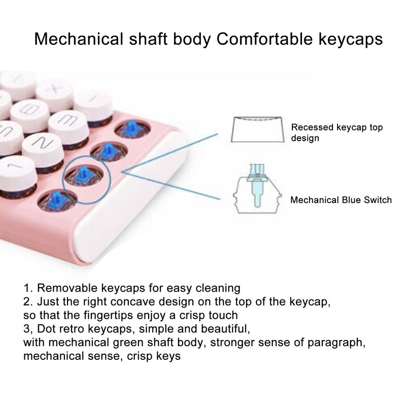 Blue Switch Calculator 20 Keys Intelligent Shutdown Detachable Slip Resistant
