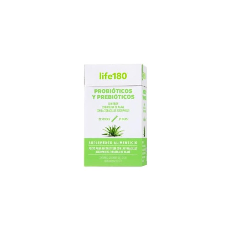 Life180 Probióticos y Prebióticos con Inulina de Agave, 21 Sticks