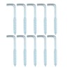 WELWIK 10pcs Screw Hook L-Shaped Hook Carbon Steel Self-Tapping Right