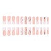RikView French Tip Nails Square Press on Nails Long Fake