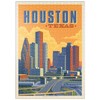 Houston, Texas: Skyline, Vintage Poster - Premium 500 pieces Puzzle