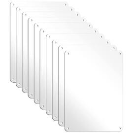 10 Pcs White Blank Metal Sign, 10 x 7" Sublimation Aluminum Metal Signs Rust Free, UV Protected and Weatherproof for Diy Parking Garden Advertising Sign