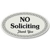 No Soliciting Rope Design Sign (Gray) - Small