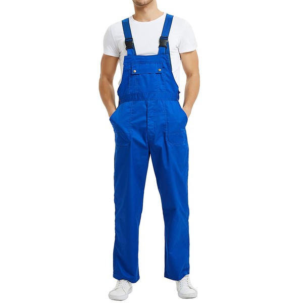TOPTIE Men's Blue Bib Overall Mid-weight Coverall Big and Tall