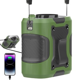 YDHZ Portable Waist Fan Clip On, Personal Fans That Blow Cold Air Wearable Neck Fans with LED Light & 100 Speeds Rechargeable Hands-Free Fan for Travel Camping Essentials