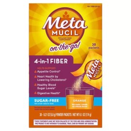 Metamucil 4 in 1 Fiber On the Go! 30 Orange Packets