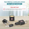 DUALCROWN 4 Pack Black TSA Luggage Locks with Key+4 Pack