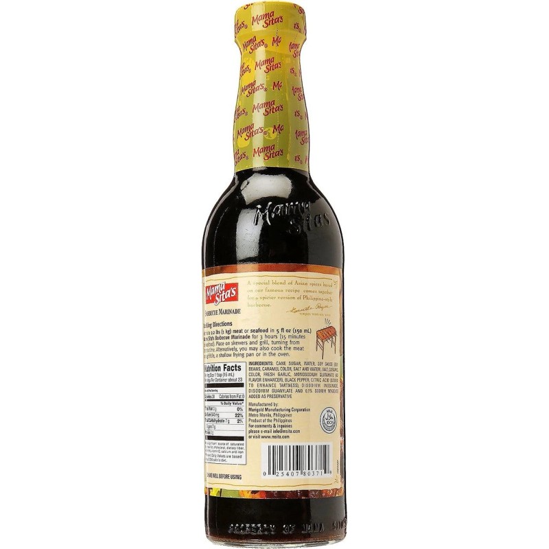 Mama Sita's BBQ Marinade Sauce, 350ml/11.8 fl. oz., Bottle,