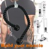 ciciment Nylon Triceps Rope,Lat Pull down Rope, Steel Buckle, Bicep