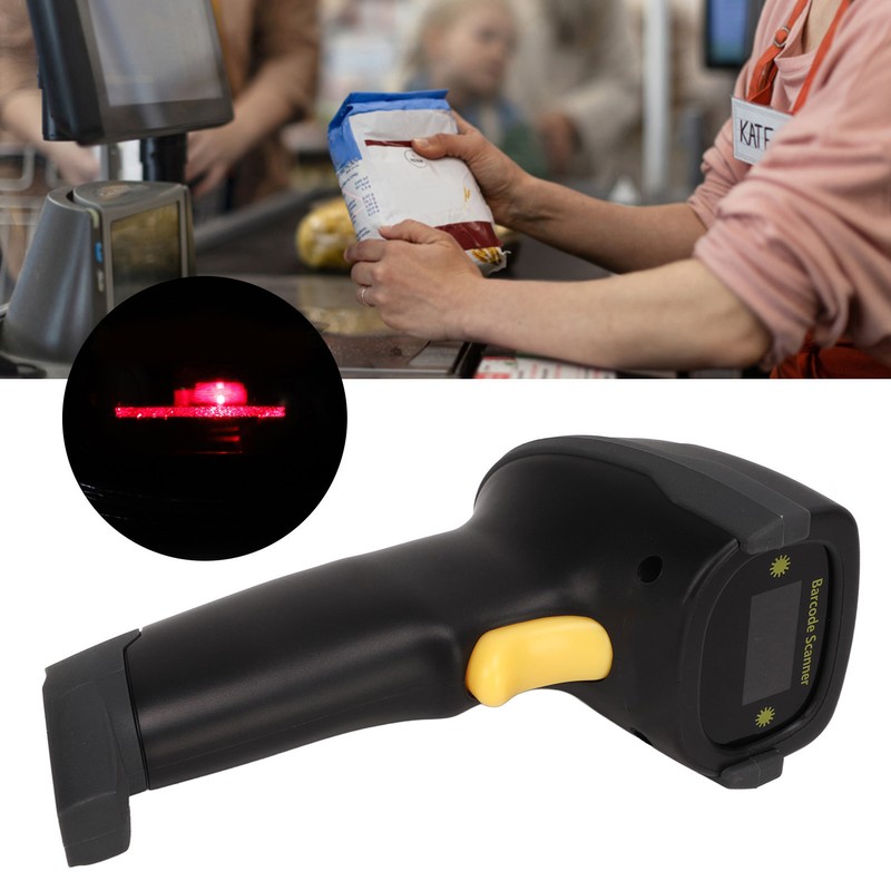 Barcode Scanner 2.4G Wireless 1D Bar Code Reader Tool with
